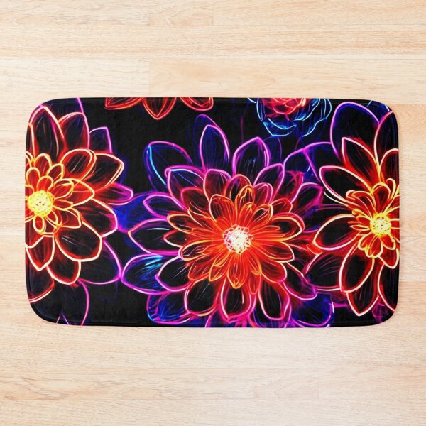 Item preview, Neon Flower Art designed and sold by Health And Fitness Posts e-Store.