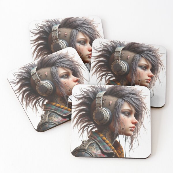 Item preview, Discover the unique blend of style of  Steampunk Cyberpunk Headphone Headset Microphone designed and sold by AiPoliviosArt.