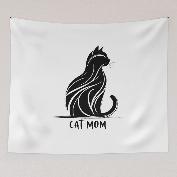 Item preview, Cat Mom black letters designed and sold by SparkleShack.