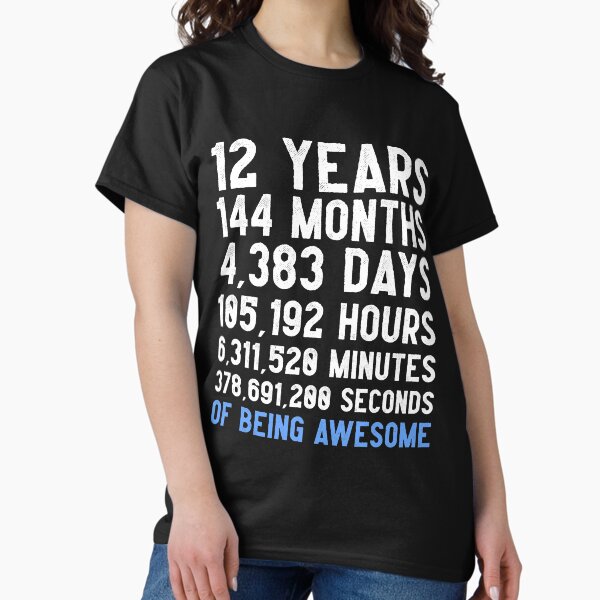 Vintage 2007 12th Birthday 12 Yrs Old Months T Shirt Gift Vintage 2007 12th Birthday 12 Yrs Old Months T Shirt Gift