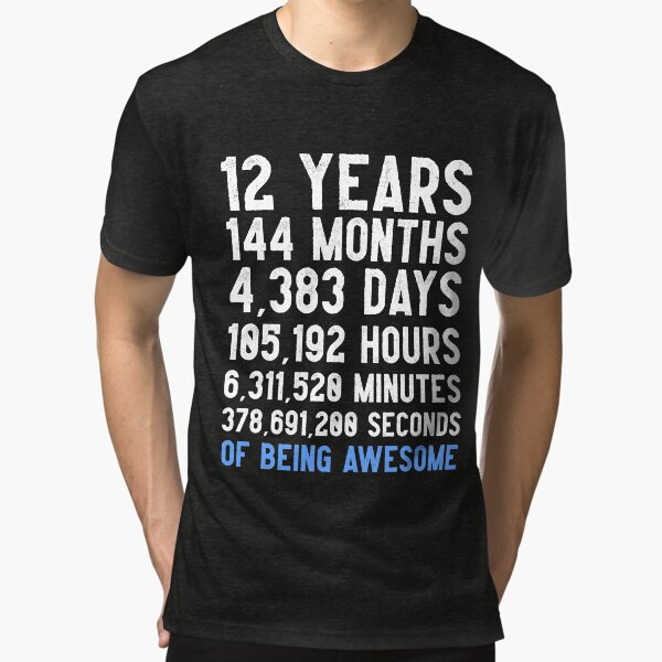 "Boys 12th Birthday Countdown TShirt Funny Gift Birthday Gift 12 Year Old Boys Happy Birthday