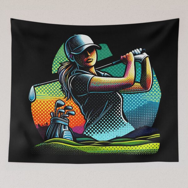 Item preview, Graceful Swing A Woman Golfer’s Elegance designed and sold by SportsT-Shirts.