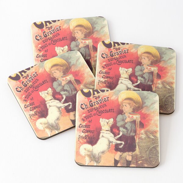 Item preview, Vintage French Chocolate Advertising Poster designed and sold by cutesy.