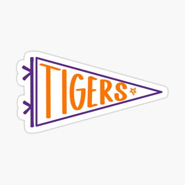 Item preview, Tigers Orange and Purple Flag Pennant  designed and sold by sorooart.