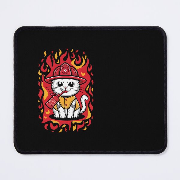 Item preview, Brave Firefighter Feline Hero designed and sold by DZ-Merch.