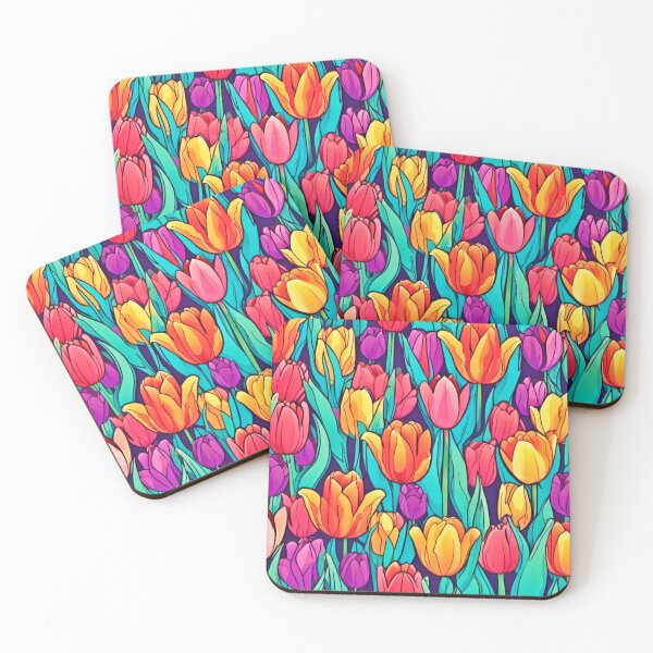 Item preview, Colorful Tulip Cartoon Art designed and sold by Health And Fitness Posts e-Store.