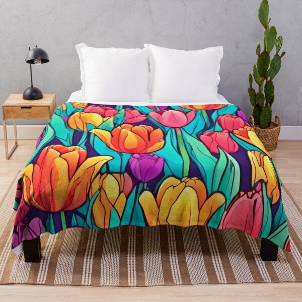 Item preview, Colorful Tulip Cartoon Art designed and sold by Health And Fitness Posts e-Store.
