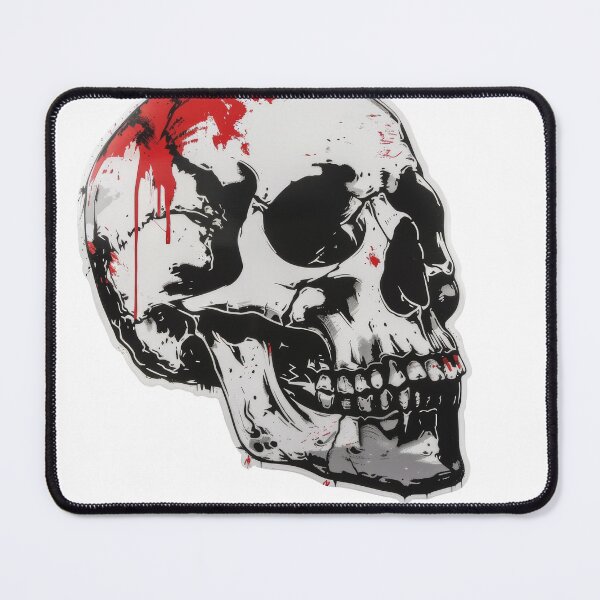 Item preview, Human skull with red spot designed and sold by tompod.