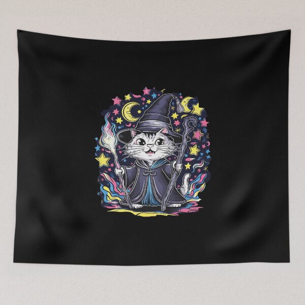 Item preview, Charming Wizard Cat Casting Magic designed and sold by DZ-Merch.