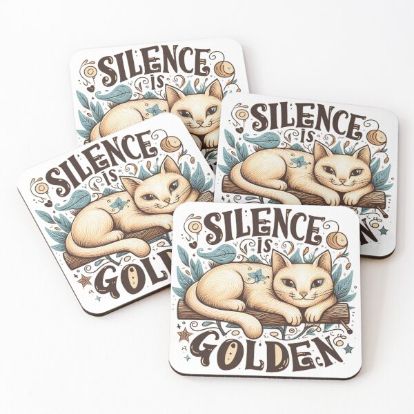 Item preview, Cat say that silence is golden  designed and sold by Coollzone.