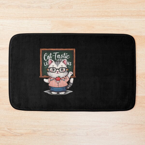 Item preview, Cat-Tastic Lessons Smart Feline Chalkboard designed and sold by DZ-Merch.