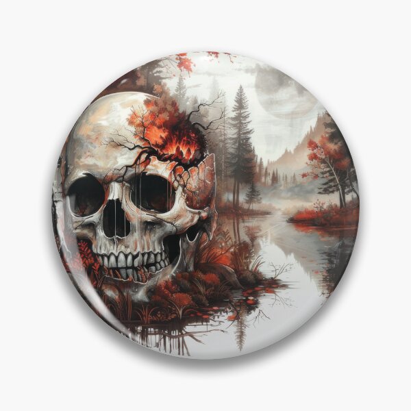 Item preview, Transition between an autumn forest and a human skull. designed and sold by tompod.