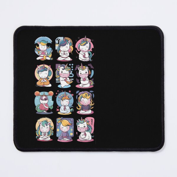 Item preview, Enchanting Unicorn Yoga Poses Collection designed and sold by DZ-Merch.