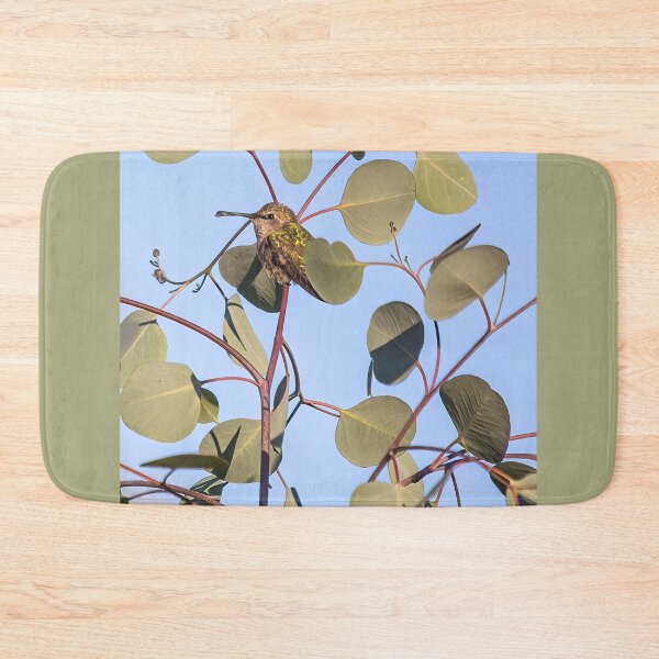 Item preview, Hummingbird Resting in Silver Dollar Eucalyptus Leaves   designed and sold by CarolM.