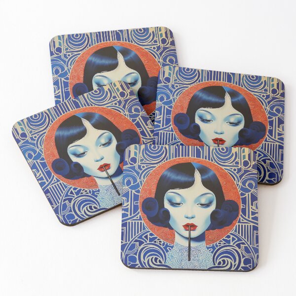 Item preview, Shanghai Girl Blue and Red designed and sold by Meeheemaha.