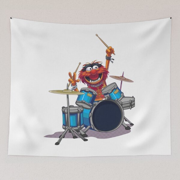 Item preview, Animal Baterista The Muppets Show, Muppet Tocando Tambor Flor Tropical designed and sold by eleno-recava.