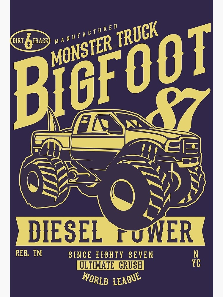 Póster «CAMIÓN DEL MONSTRUO DEL PIE GRANDE» de Super3 Redbubble