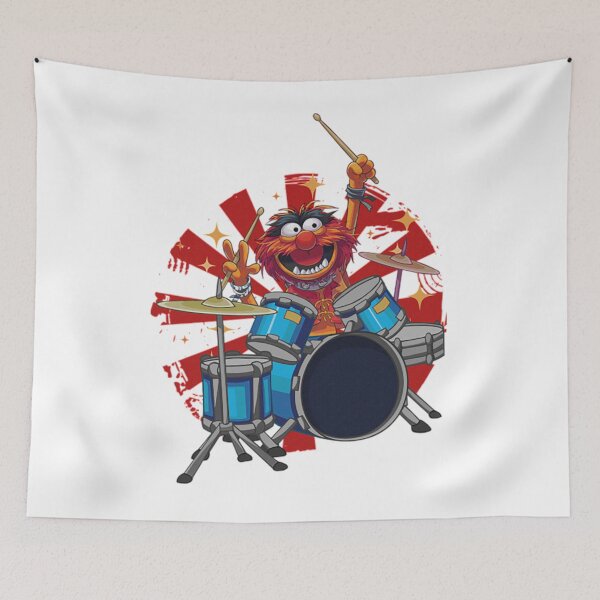 Item preview, Animal Baterista Los Muppets Show 1, Muppet Tocando El Tambor Flor Tropical designed and sold by eleno-recava.