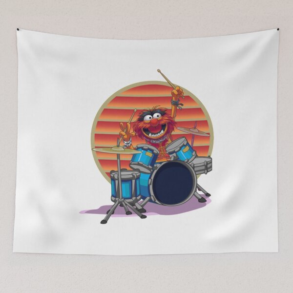 Item preview, Muppets Emocional Animal Baterista, Muppet Tocando Tambor Flor Tropical designed and sold by eleno-recava.