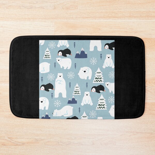 Item preview, Winter Animals - Polar Bear Penguin Pattern designed and sold by triharder12.