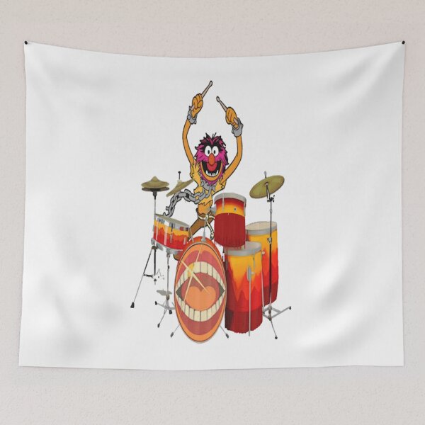 Item preview, El último secreto del show de los Muppets, los muppets tocando el tambor Flor tropical designed and sold by eleno-recava.