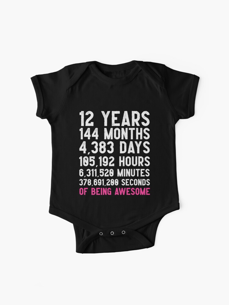 Girls 12th Birthday Countdown T Shirt Funny Gift Birthday Gift 12