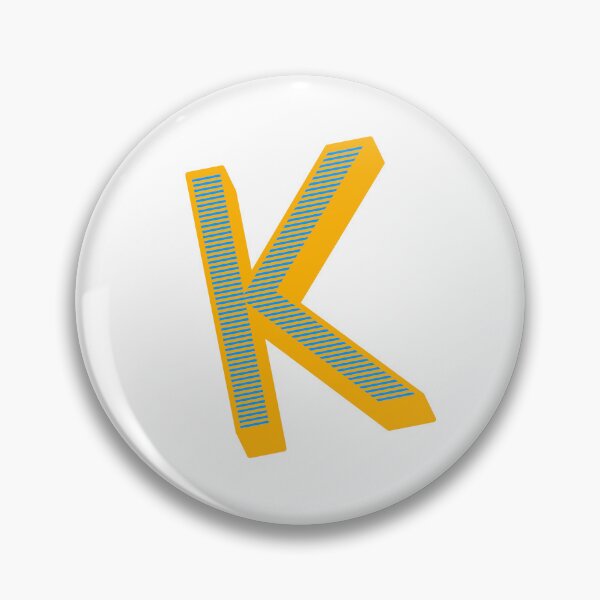Item preview, Isometric Striped Letter K | Capital Letters - Stripe Typography Collection designed and sold by uncoXab.