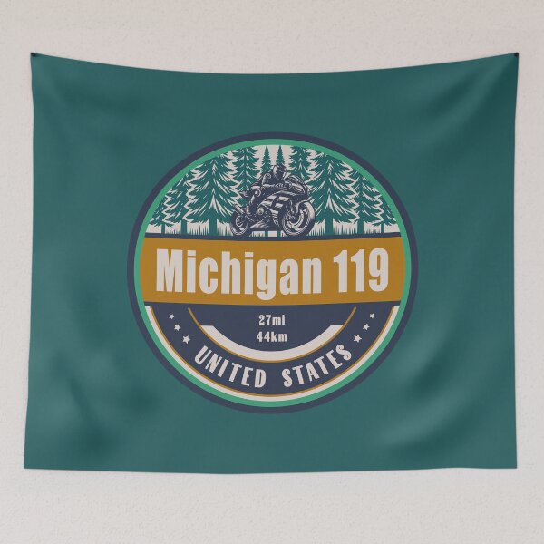 Item preview, M-119 Michigan Highway US Motorcycling Design designed and sold by CynthiaGraphics.