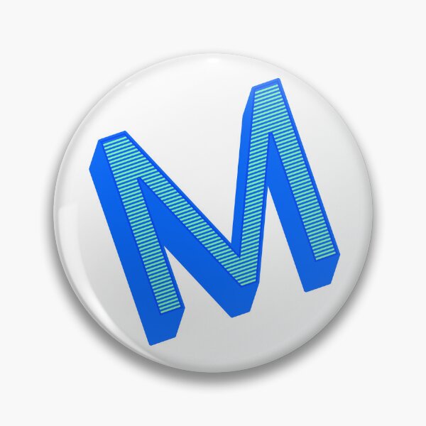 Item preview, Isometric Striped Letter M | Capital Letters - Stripe Typography Collection designed and sold by uncoXab.