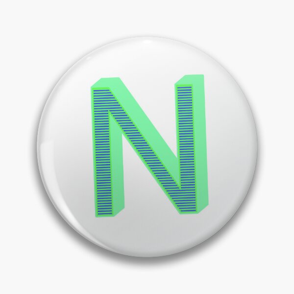 Item preview, Isometric Striped Letter N | Capital Letters - Stripe Typography Collection designed and sold by uncoXab.