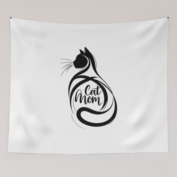 Item preview, Cat Mom cursive writing designed and sold by SparkleShack.