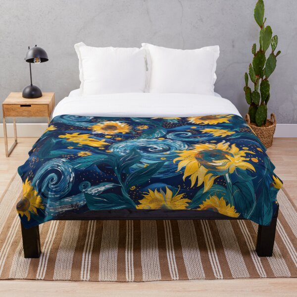 Item preview, Sunflowers Under the Starry Night designed and sold by SweetRepeat.