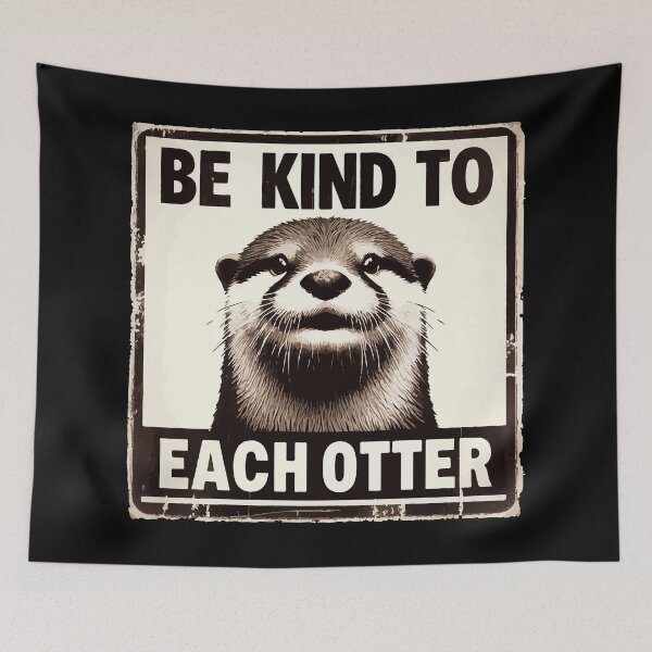 Item preview, Be Kind To Each Otter Pun Vintage designed and sold by TomFrontierArt.
