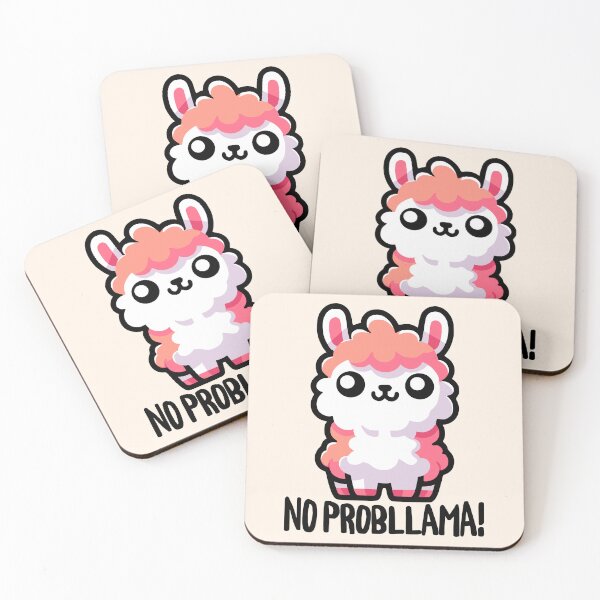 Item preview, No Probllama! Cute Llama Pun designed and sold by PMCreative.