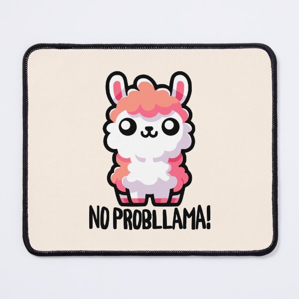 Item preview, No Probllama! Cute Llama Pun designed and sold by PMCreative.
