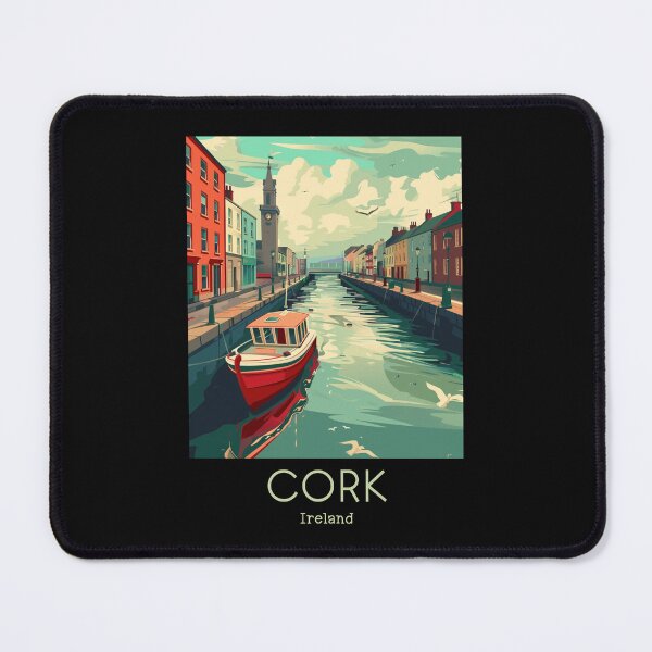 Item preview, A Vintage Travel Illustration of Cork - Ireland designed and sold by GoodOldVintage.