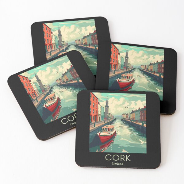 Item preview, A Vintage Travel Illustration of Cork - Ireland  designed and sold by GoodOldVintage.