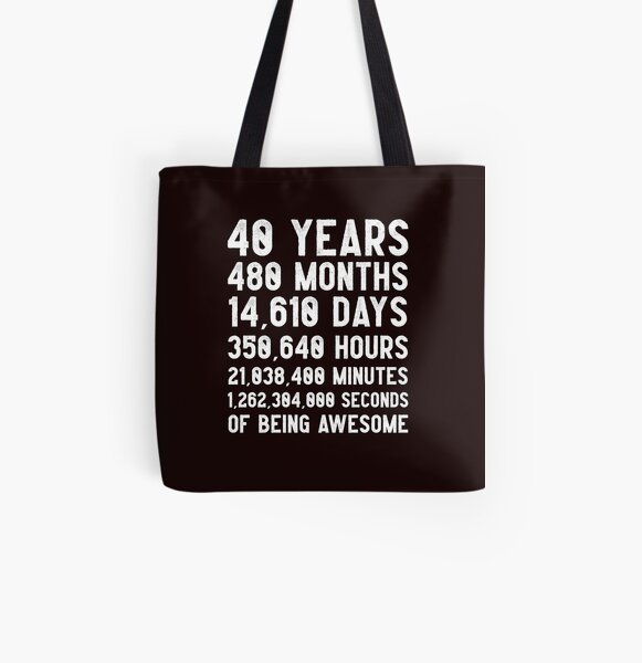 40 Geburtstag Der Frauen Countdown T Shirt Lustiges Geschenk Geburtstagsgeschenk 40 Jahre Alt Fur Frauen Alles Gute Zum Geburtstag 40 Jahre Alt Geschenk Fur 40 Jahrige Stofftasche Von Larspat Redbubble