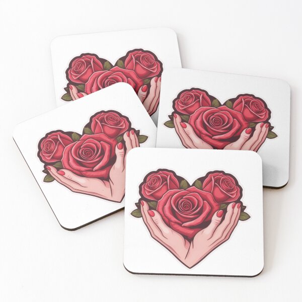 Item preview, Rose hugged by 2 hands designed and sold by T-SHIR-Universe.