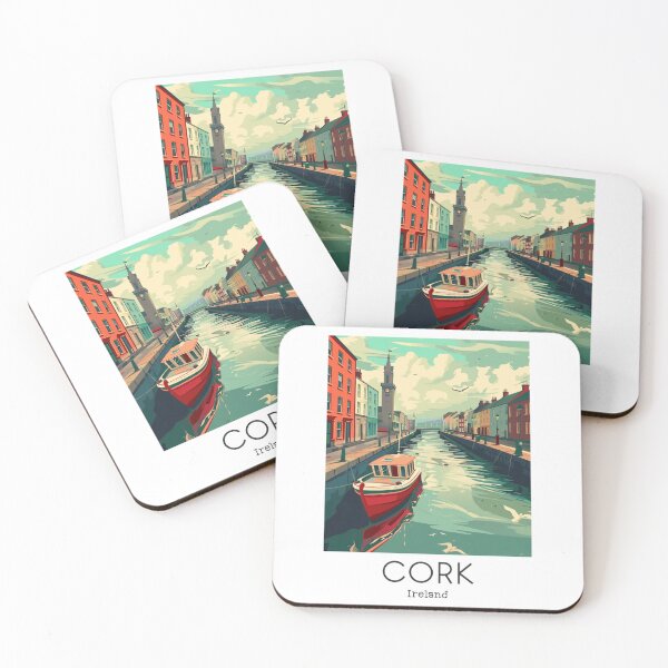 Item preview, A Vintage Travel Illustration of Cork - Ireland  designed and sold by GoodOldVintage.