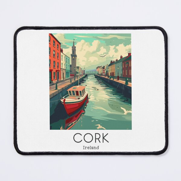 Item preview, A Vintage Travel Illustration of Cork - Ireland designed and sold by GoodOldVintage.