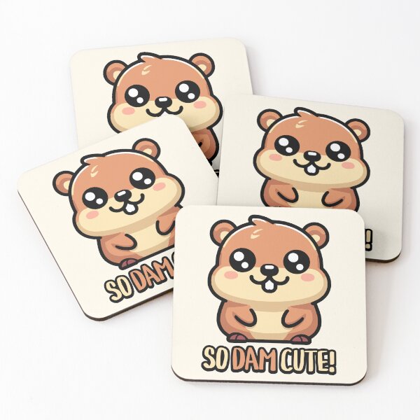 Item preview, So Dam Cute! Cute Beaver Pun designed and sold by PMCreative.
