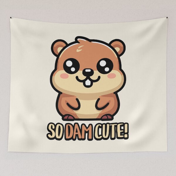 Item preview, So Dam Cute! Cute Beaver Pun designed and sold by PMCreative.