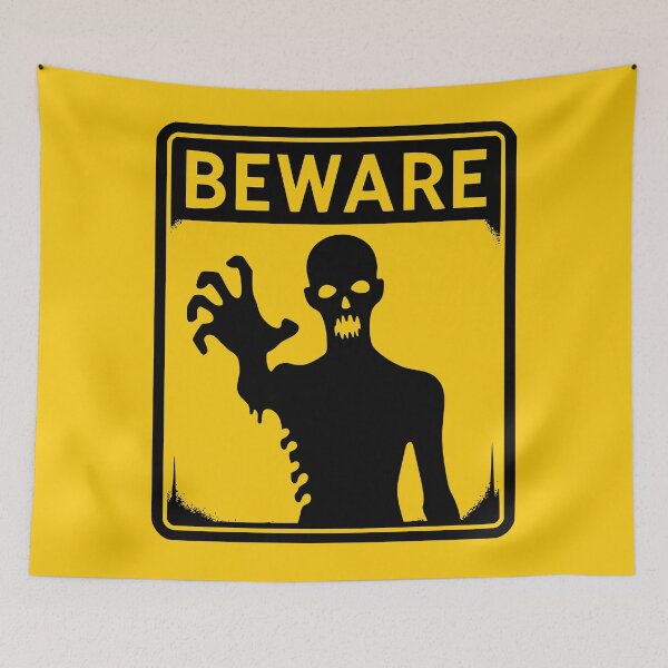 Artikelvorschau, Vorsicht Schild schwarz entworfen und verkauft von PrintSoulDesign.