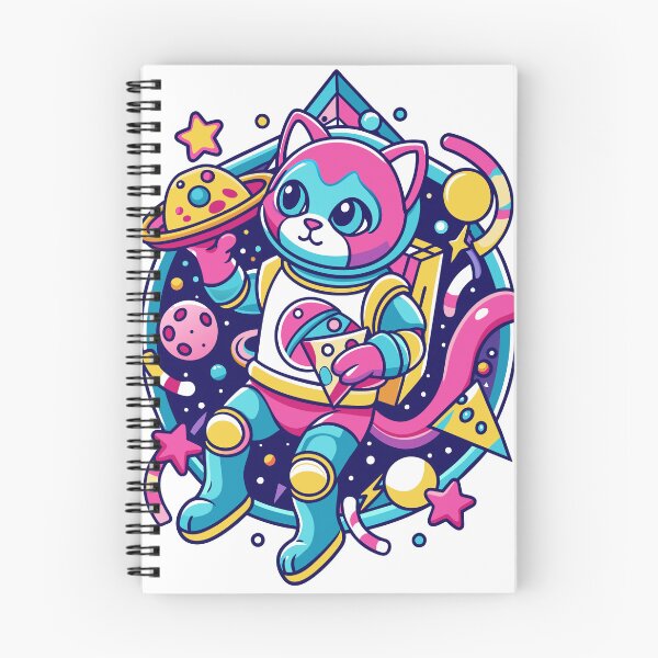 Item preview, Cat Eating Pizza in Space designed and sold by MakeitMelo.