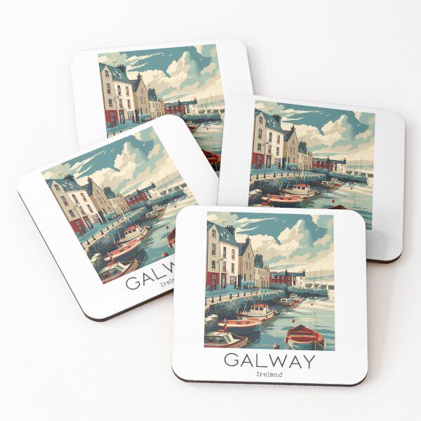 Vista previa del artículo con la obra «Una ilustración de viajes vintage de Galway - Irlanda», diseñado y vendido por GoodOldVintage.