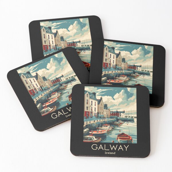 Item preview, A Vintage Travel Illustration of Galway - Ireland  designed and sold by GoodOldVintage.