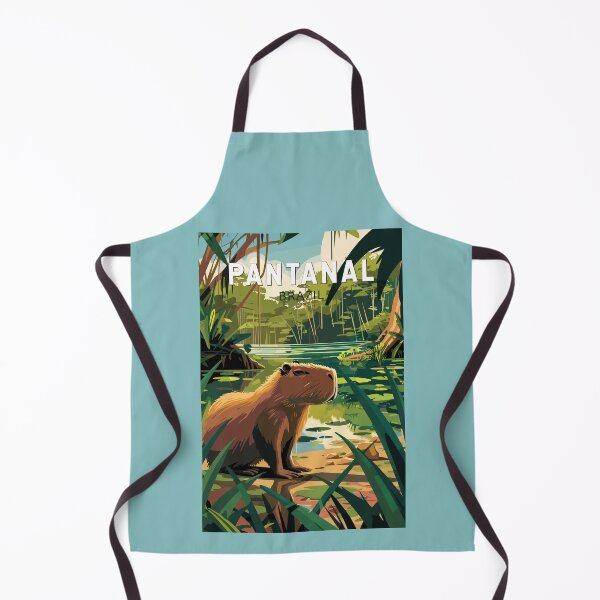 Item preview, Pantanal Brazil Capybara Travel Art Vintage designed and sold by KrisSidDesigns.