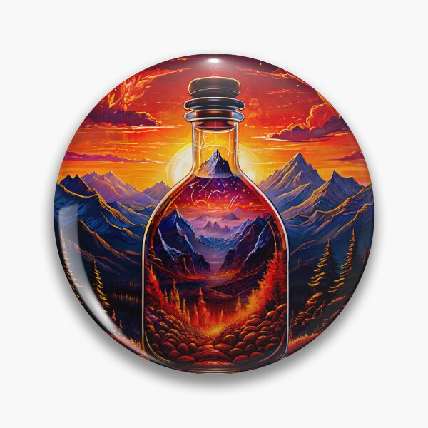 Item preview, The sunset in the mountains through the glass. designed and sold by PixelCraftDSG.