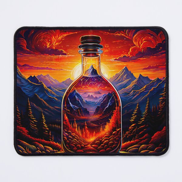 Item preview, The sunset in the mountains through the glass. designed and sold by PixelCraftDSG.